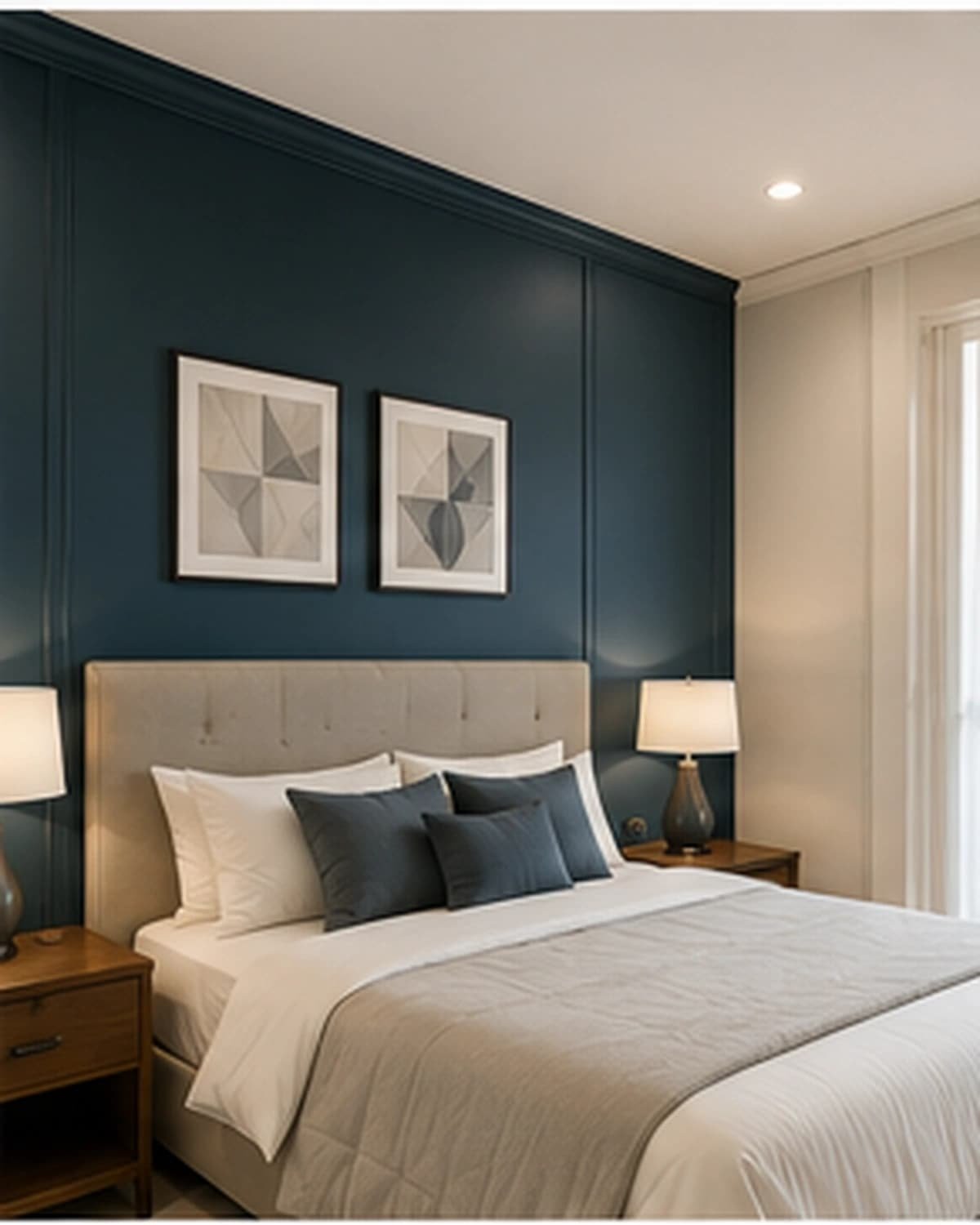 Apartment master bedroom painting in Attapur Hyderabad