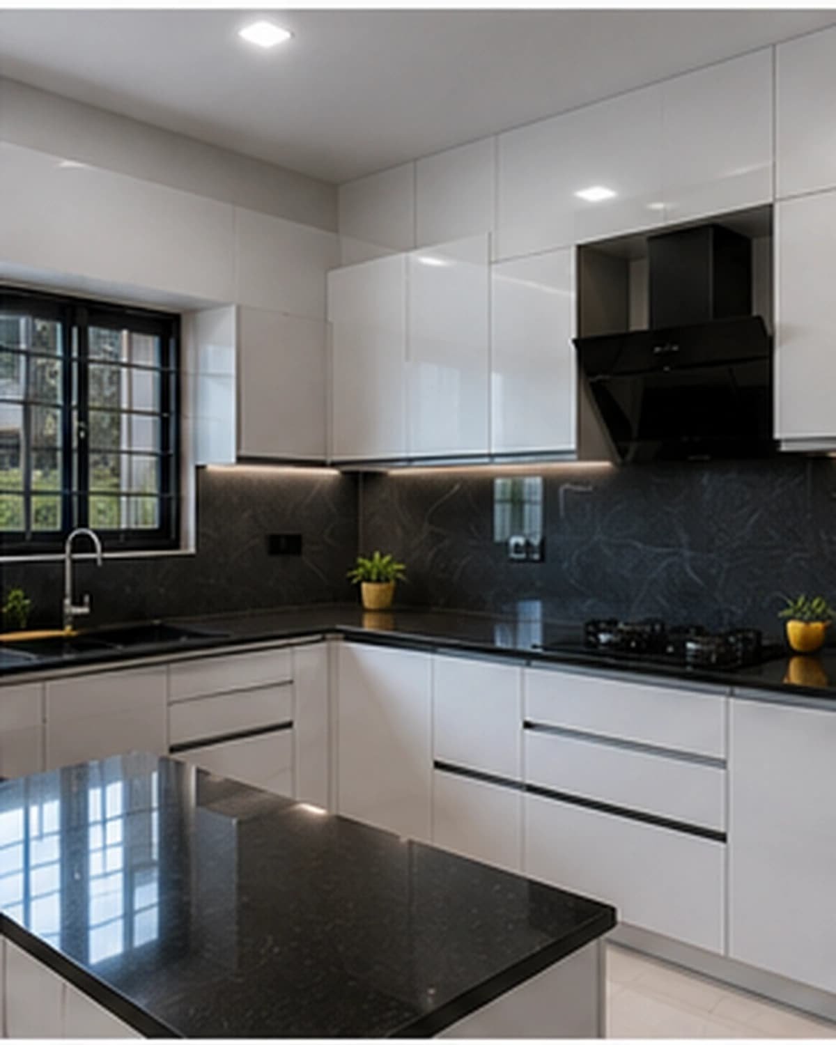Modern kitchen painting finish in Kondapur Hyderabad