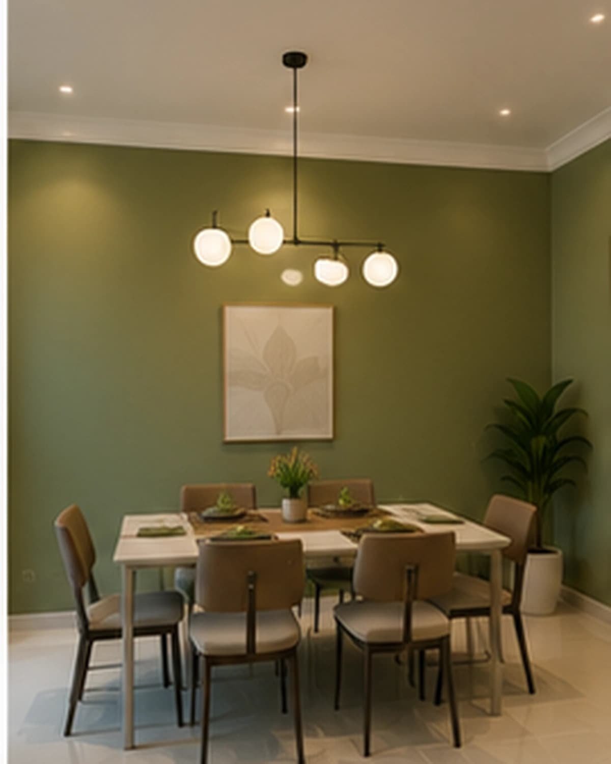 Representative dining area interior painting visual in Hyderabad