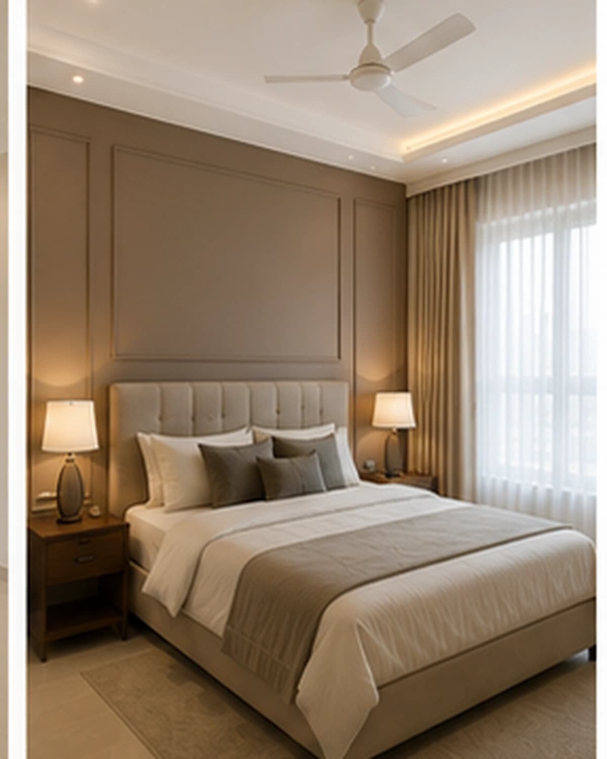 Premium master bedroom interior painting in Jubilee Hills Hyderabad