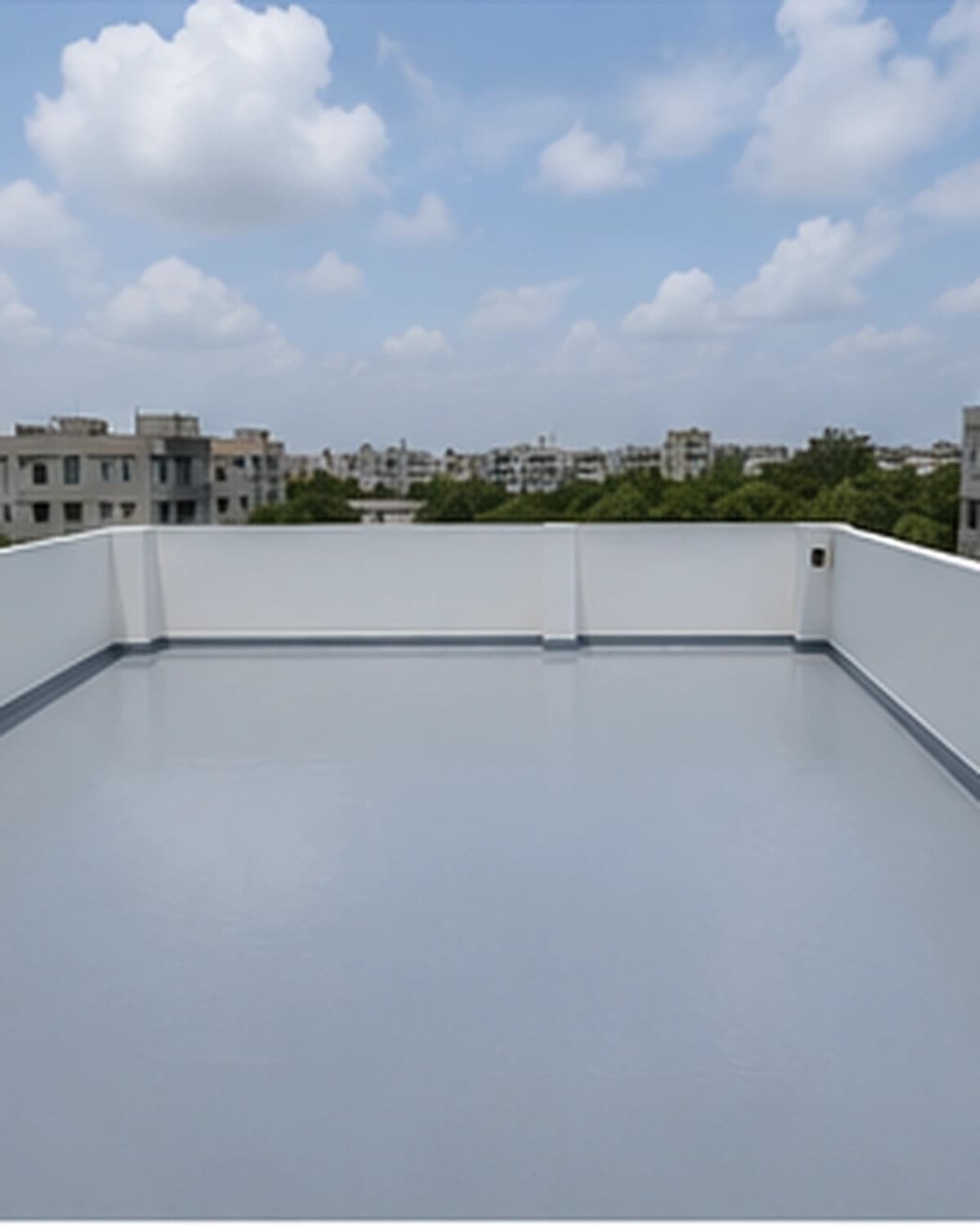 Terrace floor condition in Kondapur Hyderabad before protective coating