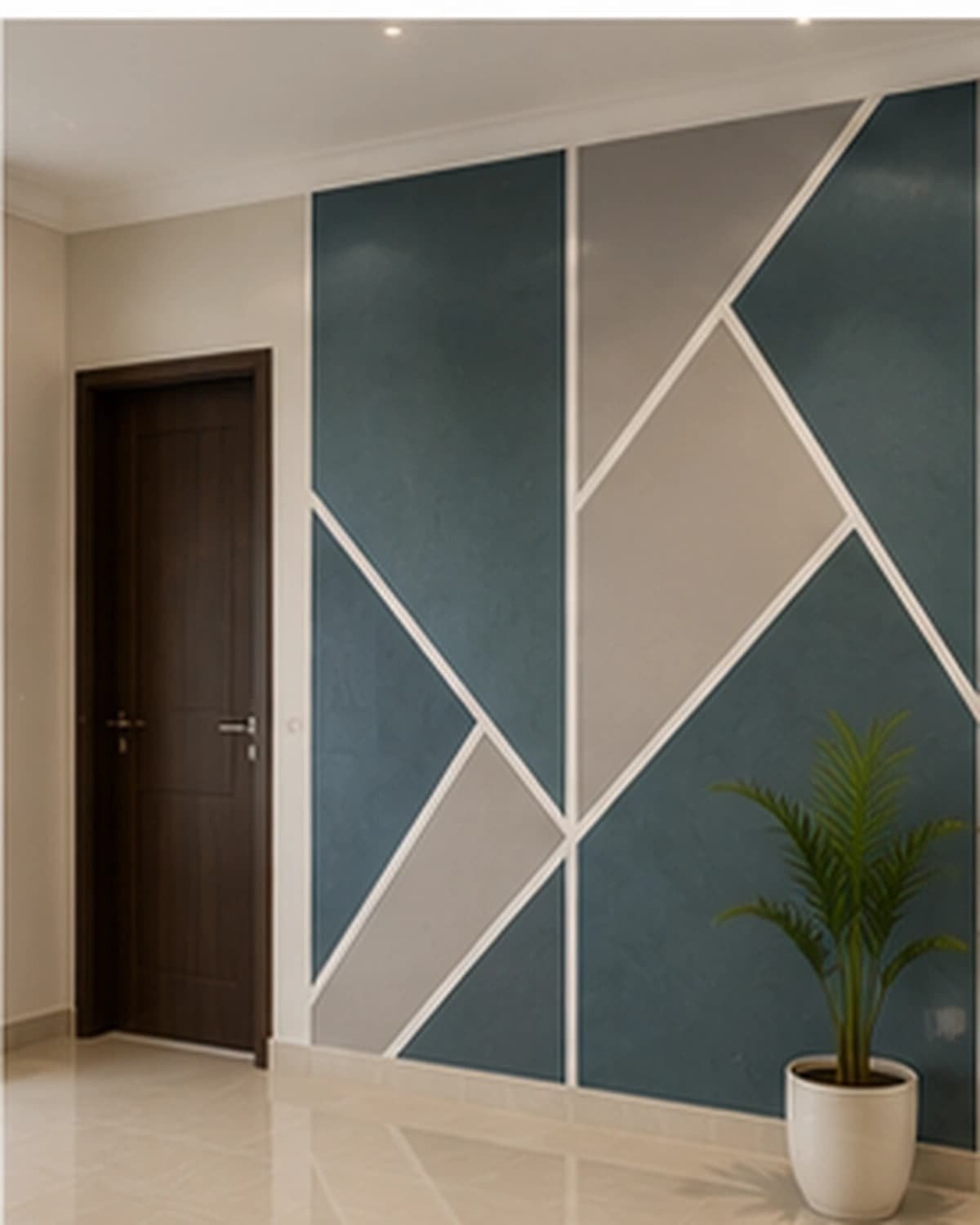 Geometric Wall Painting Hyderabad Representative geometric decorative wall painting in Nizampet Hyderabad