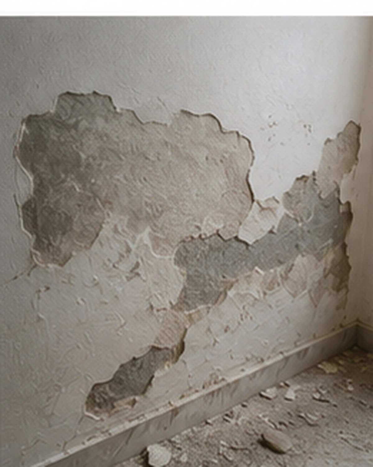 Damaged interior wall before repair in Mehdipatnam Hyderabad